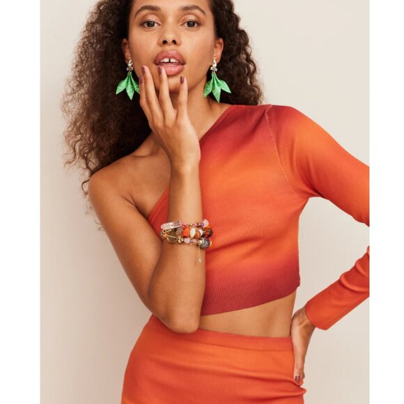 NEW Zara Blogger-Fave One-Shoulder Tie-Dye Crop Top, Size S - Picture 5 of 16